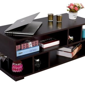 Ammu's Siena Engineered Wood Coffee Table (Dark Wenge, Matte Finish)